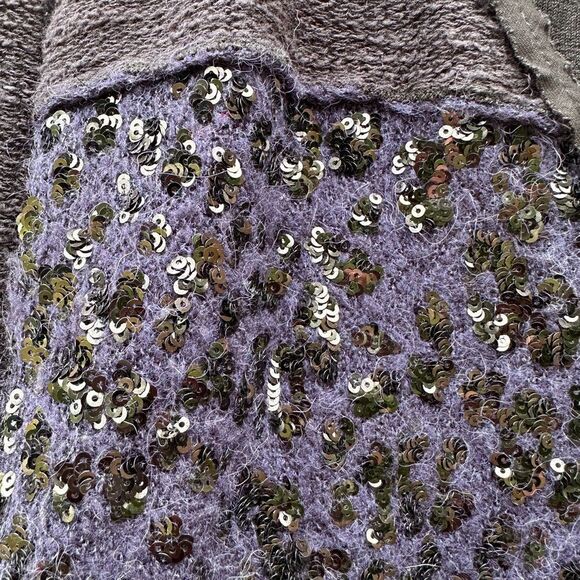 Free People V Neck Sequin Sweater - Picture 2 of 9